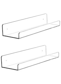 Generic Acrylic Invisible Floating Bookshelf 15 Inch-Pack of 2 transparent  - Image 1