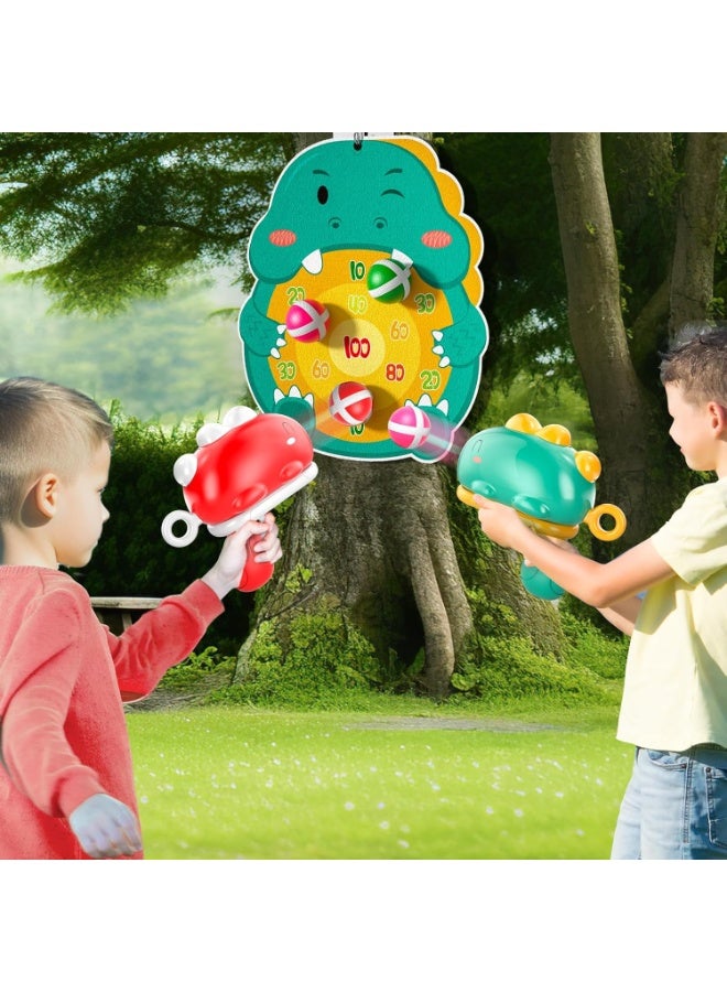Arabest Outdoor Dinosaur Dart Shooting Game Toys Gifts for 3 4 5 6 Year Old Boys, Outdoor and Indoor Games Dart Board Toys for Kids Ages 3-5 6-8, Birthday Gifts for Boys Kids - Image 4