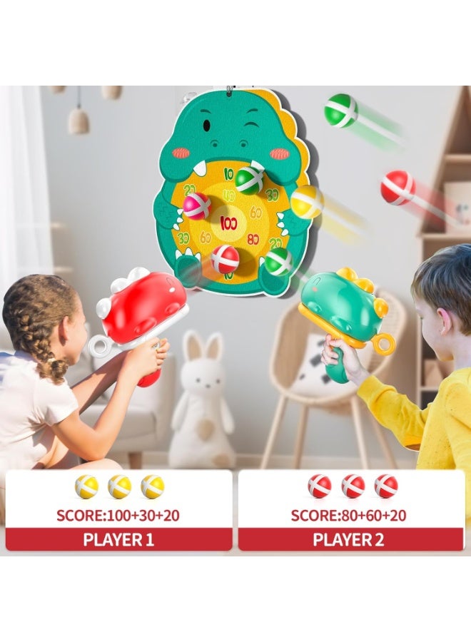 Arabest Outdoor Dinosaur Dart Shooting Game Toys Gifts for 3 4 5 6 Year Old Boys, Outdoor and Indoor Games Dart Board Toys for Kids Ages 3-5 6-8, Birthday Gifts for Boys Kids - Image 2