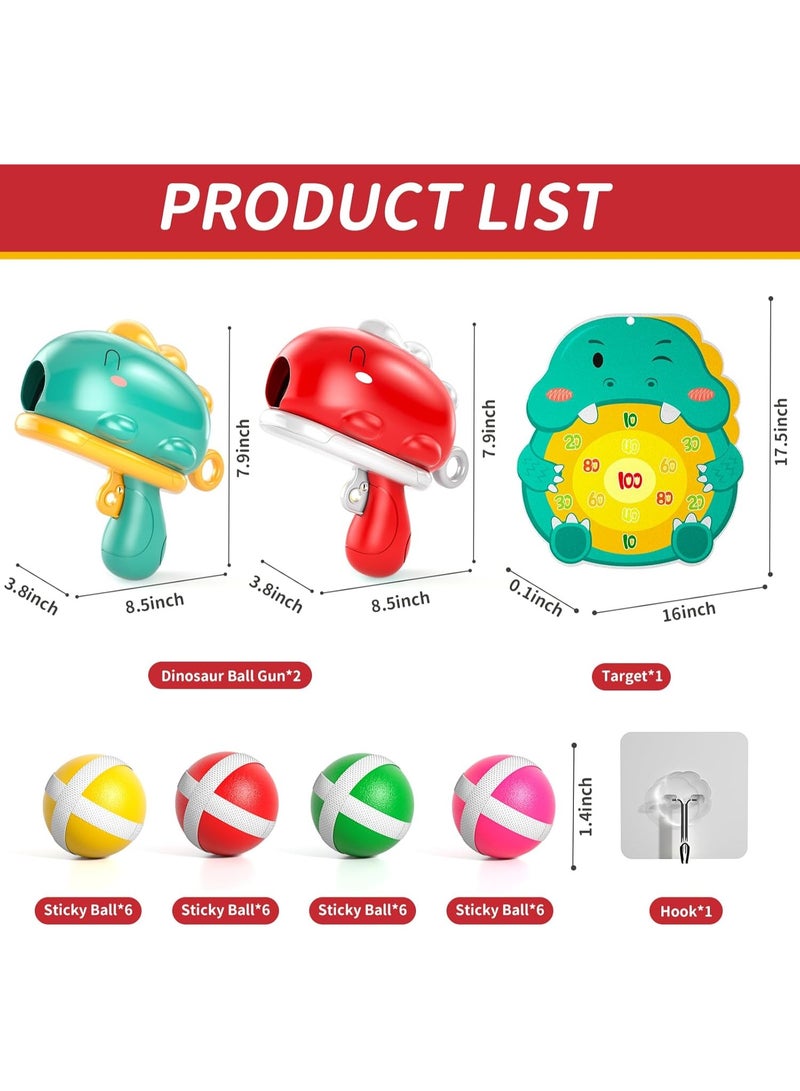 Arabest Outdoor Dinosaur Dart Shooting Game Toys Gifts for 3 4 5 6 Year Old Boys, Outdoor and Indoor Games Dart Board Toys for Kids Ages 3-5 6-8, Birthday Gifts for Boys Kids - Image 5