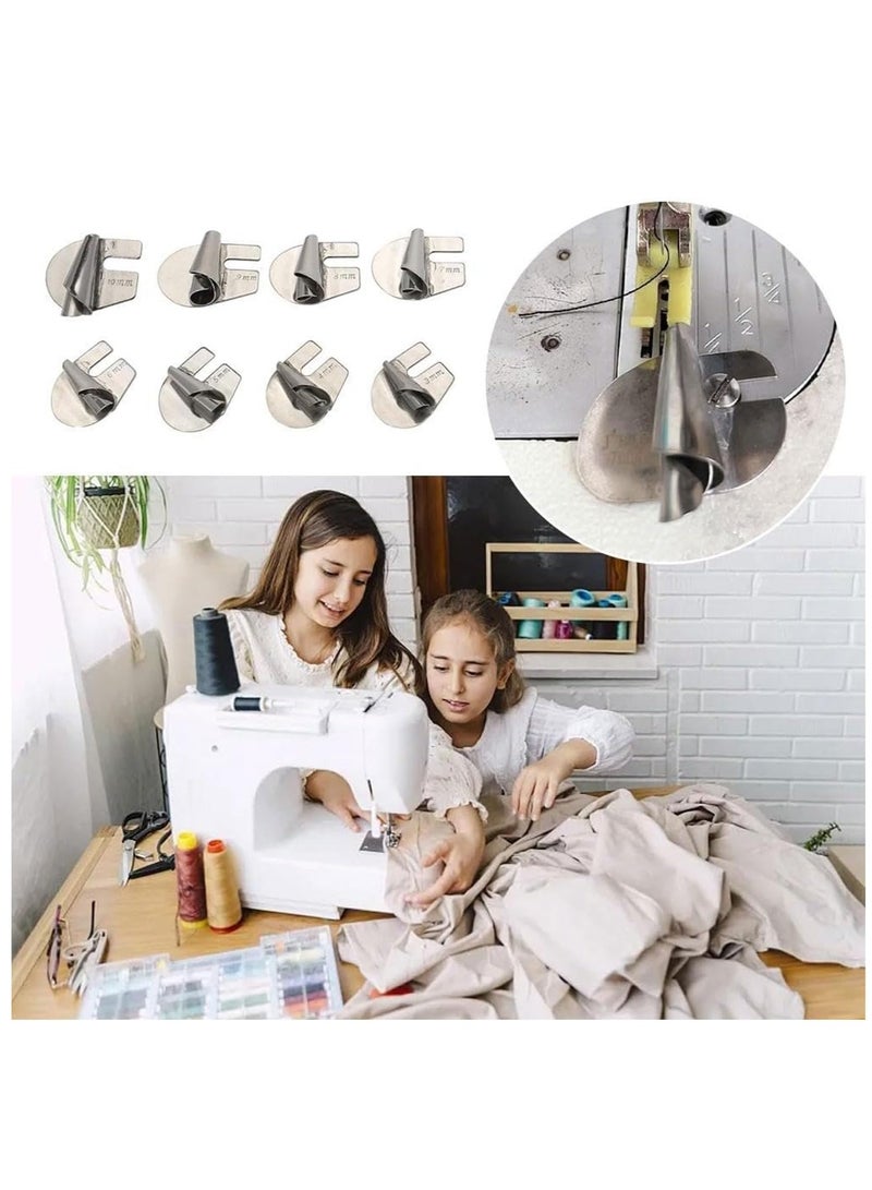 Barakah Sewing Rolled Hemmer Foot Set 3mm-10mm 8 Sizes Universal Wide Rolled Hem Presser Foot Sewing Machine Presser Foot Hemmer Foot Hemming Foot Kit for Sewing Rolled Hemmer Presser Foot (8 Pieces) - Image 4