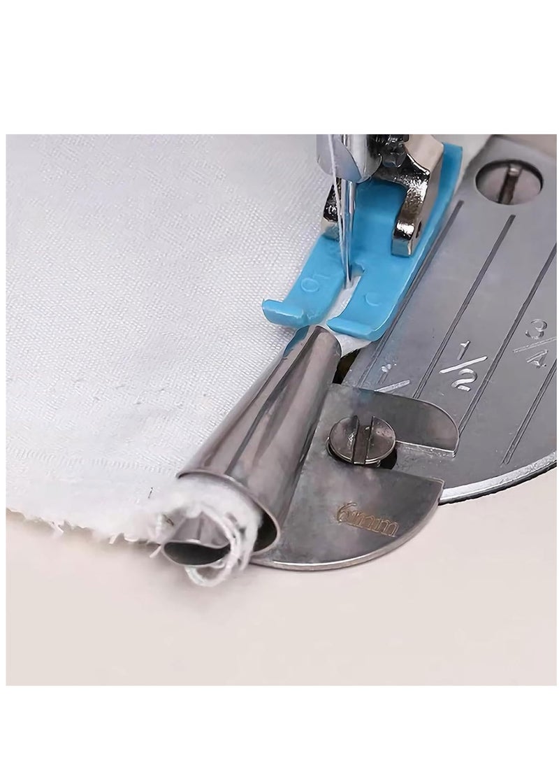 Barakah Sewing Rolled Hemmer Foot Set 3mm-10mm 8 Sizes Universal Wide Rolled Hem Presser Foot Sewing Machine Presser Foot Hemmer Foot Hemming Foot Kit for Sewing Rolled Hemmer Presser Foot (8 Pieces) - Image 3