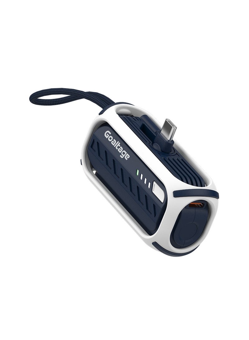Goaltage PB08 PulseMini 5K Power Bank 22W with Built-In Cable, Carrying Strap, Power Indicator, Safe Charging and Mini-Size Compact Design - Image 5
