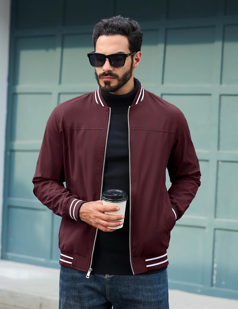 TACVASEN Men's Lightweight Bomber Jacket - Casual Spring Fall Windbreaker with Pockets - Image 4