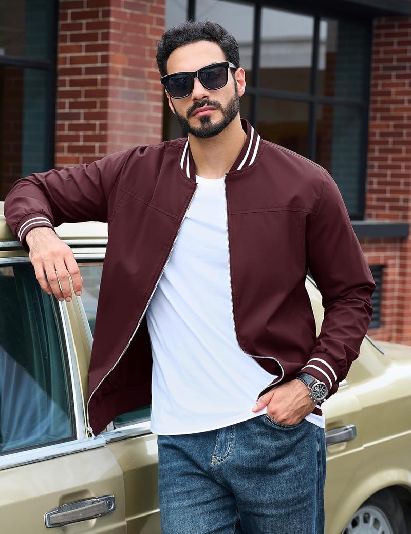 TACVASEN Men's Lightweight Bomber Jacket - Casual Spring Fall Windbreaker with Pockets - Image 5