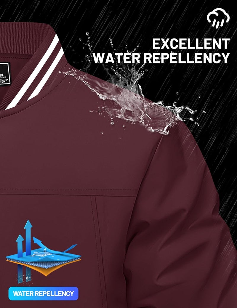 TACVASEN Men's Lightweight Bomber Jacket - Casual Spring Fall Windbreaker with Pockets - Image 2