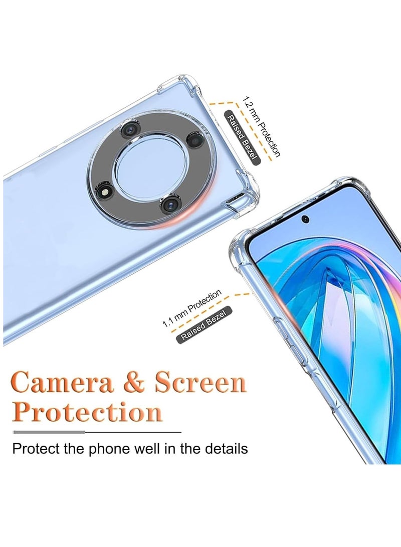 ELTRAZONE [1+2] Clear Case for Honor X9a 5G – Includes 2 Tempered Glass Screen Protectors, Slim Design with Four-Corner Airbags - Image 3