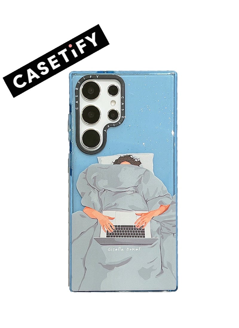 Casetify Samsung Galaxy S23 Ultra 'Cozy Coffee & Laptop' Couple Case  - Image 1