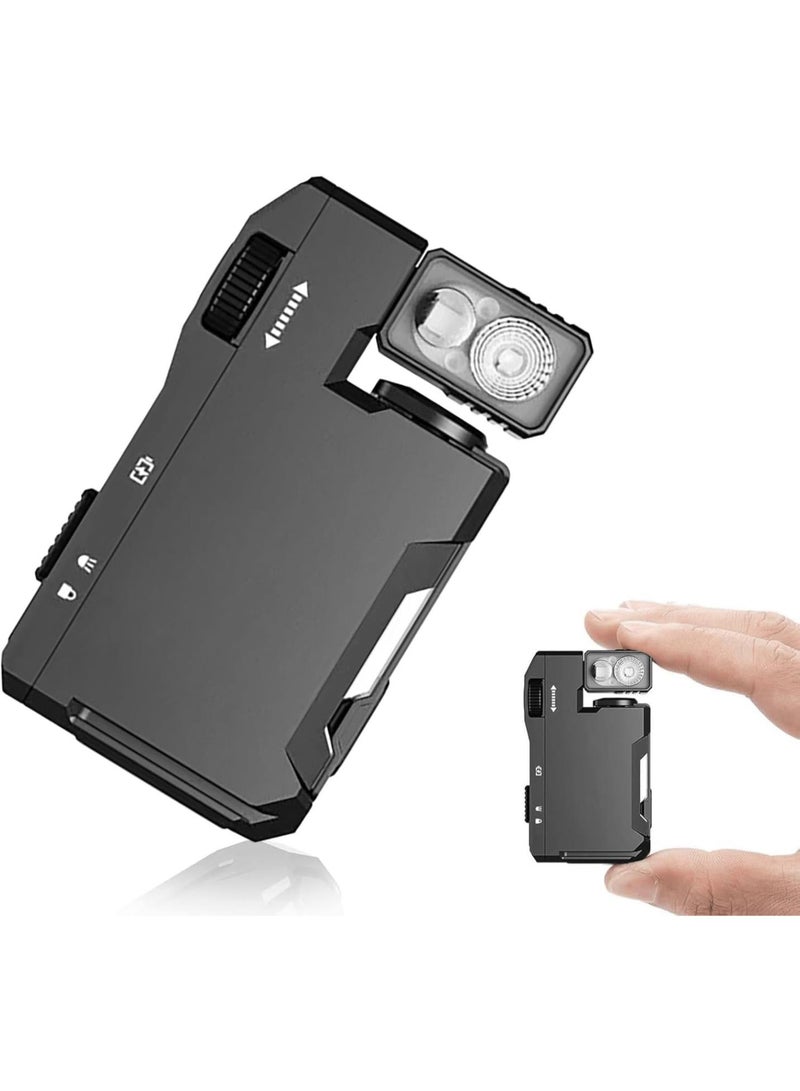GGOOT EDC Flashlight Rechargeable,3 Modes 400 Lumens EDC Flashlight with RGB,180°Rotation,Dual Light,IP68 Waterproof,Protable Metal Magnetic Mini Keychain Flashlights for Outdoor Emergency - Image 1