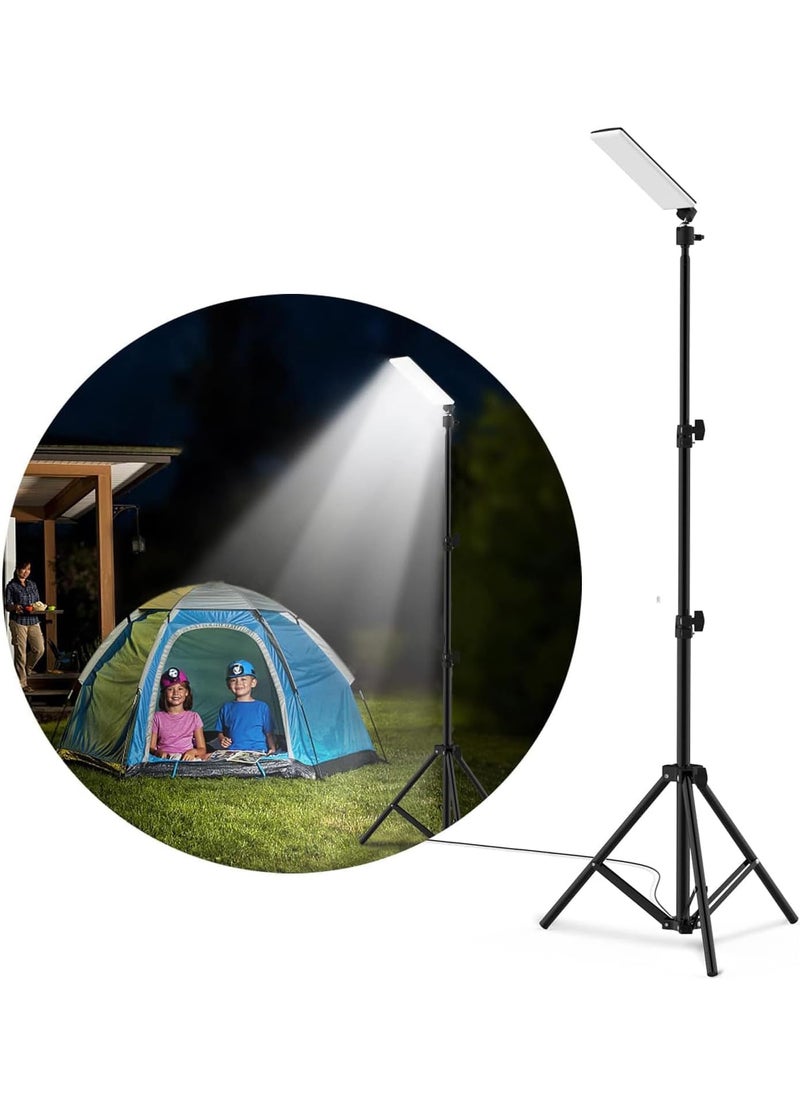 Uwals Camping Light,LED Desert Light,Work Lights with Stand for Camping,Adjustable Metal Telescoping Tripod,Powered by USB Port,Multipurpose Camping Lights Outdoor for Garden,Camp,Tent and Fishing  - Image 1