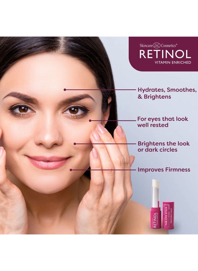 RETINOL Anti-Aging Eye Stick – Treatment Balm – Your Beauty Secret for Younger Looking Eyes – Hydrates, Firms, Brightens, and Smooths Fine Lines – Vitamin A, C and E Minimizes Aging Effect on Eyes  - Image 4