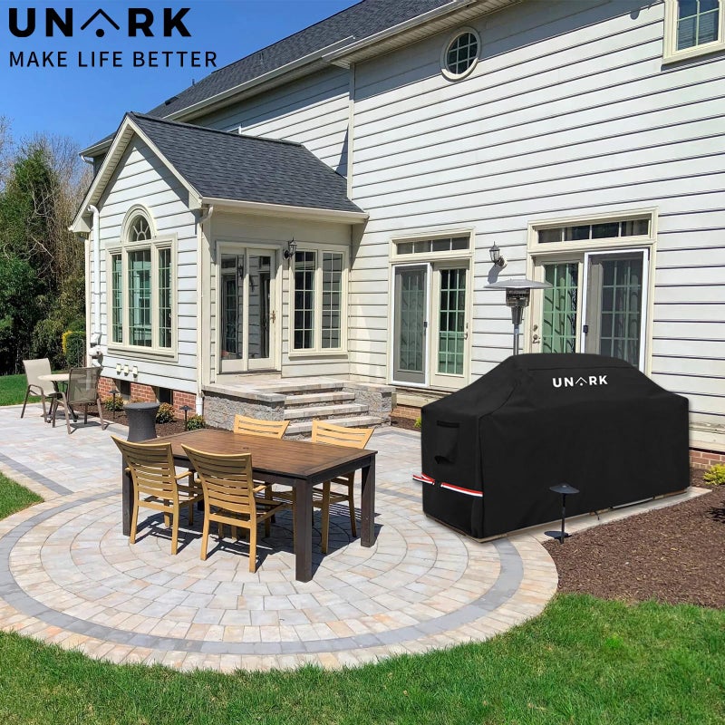 UNARK 98 Inch Extra Large Grill Cover Kitchen Island Cover Large Island Grill Cover for Outdoor Grill Outdoor Kitchen Cover Heavy Duty Waterproof 98" L x 42" W x 48" H, Black - Image 4