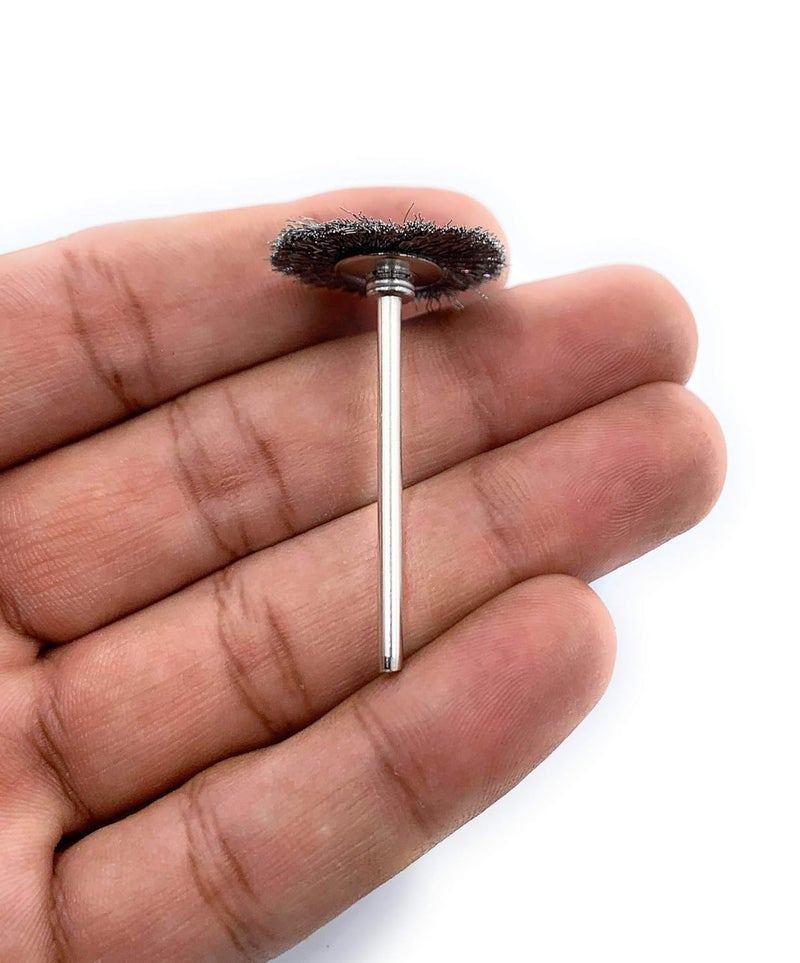 Aone Steel Wire Wheel End Brush 10pcs for Finishing Deburring Rust Removal Cleaning for Dremel Rotary ToolMicro Hand MotorPolishing Motor for Jewellery Making Watchmaking Model Making - Image 4