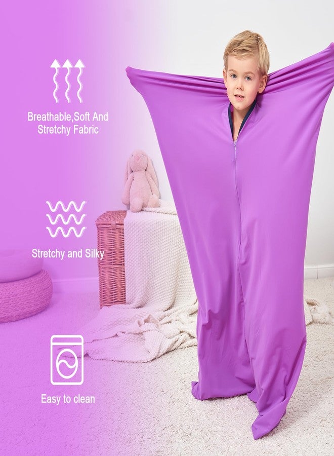 YAERSI Sensory Body Sock for Kids,Sensory Sack for Relaxation, Focus,Sensory Integration,Body Sock (Medium 47''×27'') - Image 2