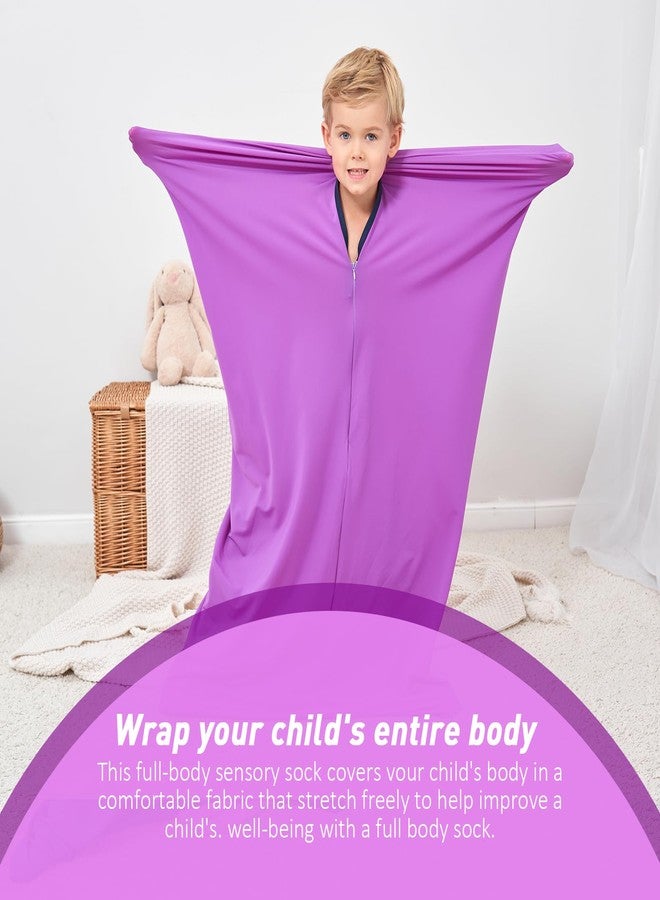 YAERSI Sensory Body Sock for Kids,Sensory Sack for Relaxation, Focus,Sensory Integration,Body Sock (Medium 47''×27'') - Image 4