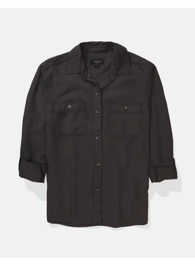 American Eagle AE Long-Sleeve Button-Up Shirt