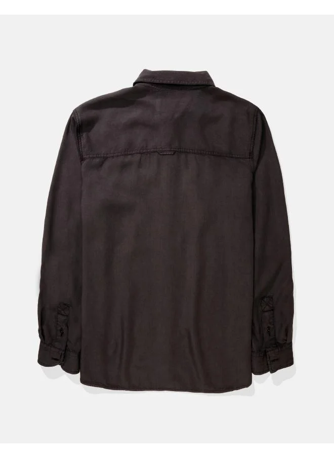 American Eagle AE Long-Sleeve Button-Up Shirt