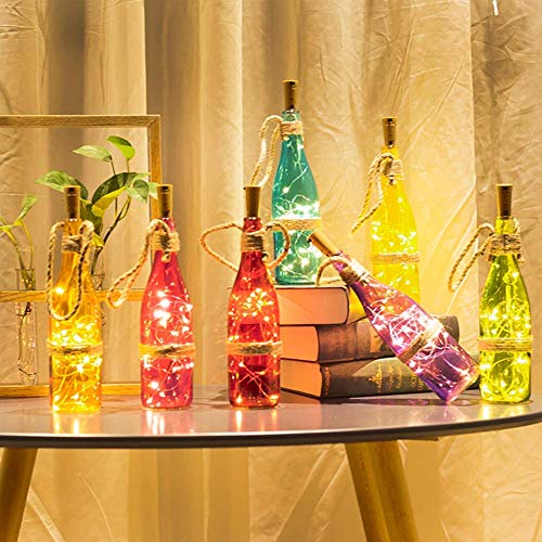Lexton 20 LED Wine Bottle Cork Lights Copper Wire String Lights, 2M/7.2FT Battery Powered DIY (Warm White, 1 Piece) (Lex-Cork-String-Light) - Image 2