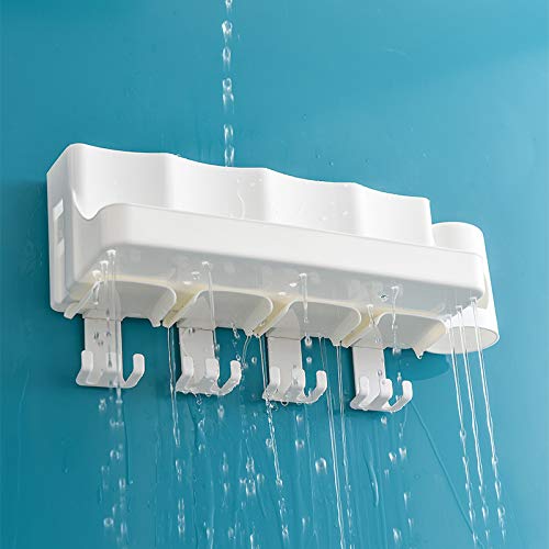 Maharsh Wall Mountable Durable and Stable Plastic Toothbrush Holder with 3 Slots for Keeping Toothpaste, Comb, Cream, Lotion & soap Home and Home and Office (Multi) (3 Slot) - Image 5