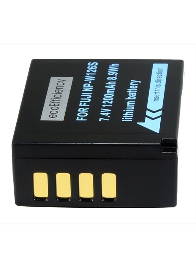 ecoEfficiency - 2 NP-W126S Batteries and Charger for FujiFilm XT-200, X-100V X-A7 X-H1 X-T10 X-T20 X-T30 X-T100 X-100F X-Pro1, X-Pro2 X-Pro3 X-A2 X-A3 X-A5 X-A10 X-E1 X-E2 X-E2S X-E3 X-M1 X-T1 X-T2 X-T3 - Image 1