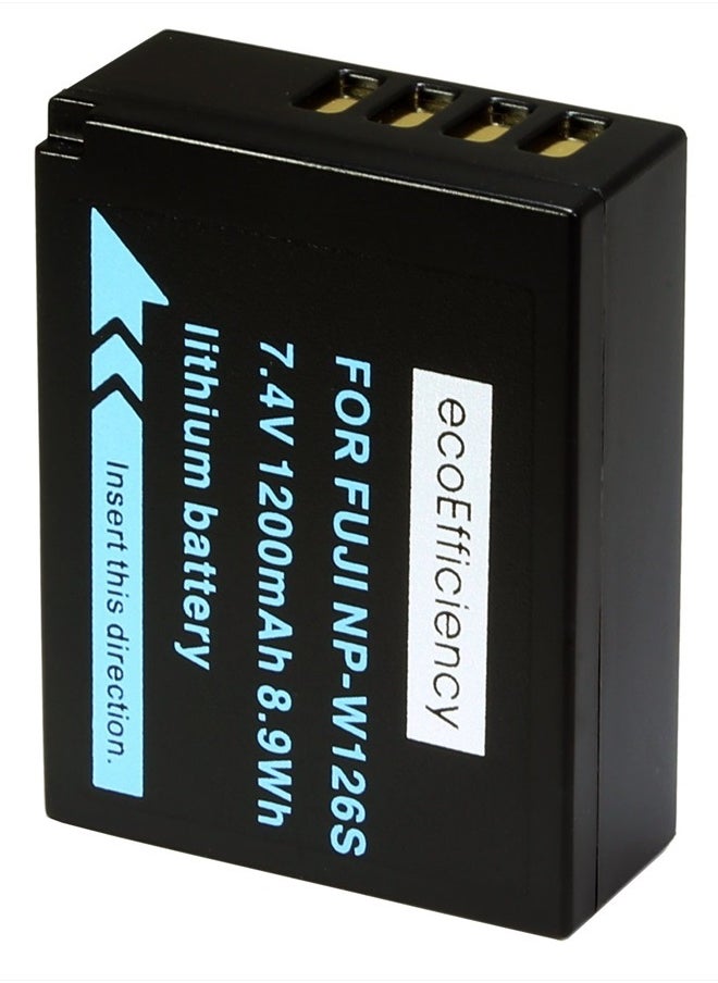 ecoEfficiency - 2 NP-W126S Batteries and Charger for FujiFilm XT-200, X-100V X-A7 X-H1 X-T10 X-T20 X-T30 X-T100 X-100F X-Pro1, X-Pro2 X-Pro3 X-A2 X-A3 X-A5 X-A10 X-E1 X-E2 X-E2S X-E3 X-M1 X-T1 X-T2 X-T3 - Image 1