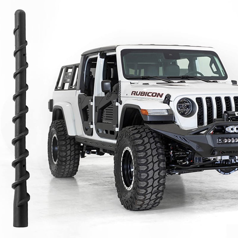 VOFONO 13 Inch Antenna for Jeep Wrangler JK JL Gladiator JT 2007-2024, New Spiral Flex Rubber Antenna Replacement, Jeep Wrangler Gladiator Accessories - Image 1