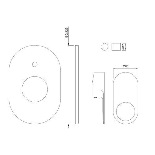 JAQUAR ORNAMIX PRIME Series Exposed Part Kit of Single Lever Hi Flow In-wall Diverter (Compatible In-wall part ALD-079N is sold separately) - Image 3