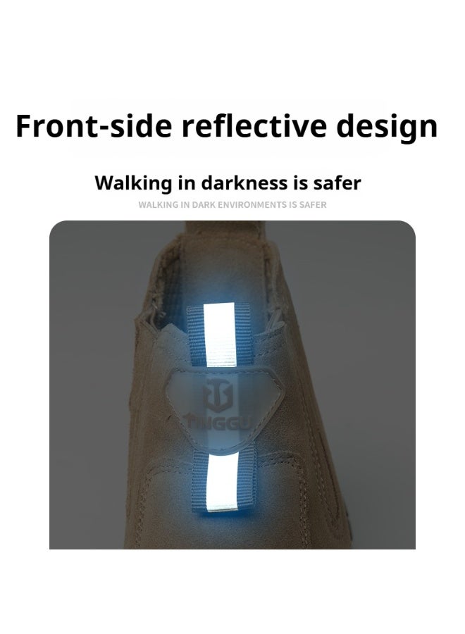 Men's steel-toe safety shoes, lightweight and comfortable, puncture-proof and slip-resistant, wear-resistant and durable, comfortable for long periods of standing, lightweight and breathable, work shoes that can also be worn as fashionable athletic shoes. - Image 5