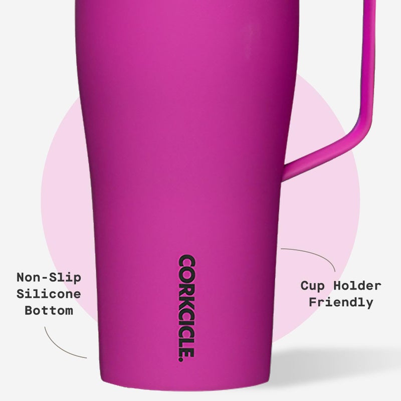 Corkcicle Cold Cup XL - Insulated Tumbler with Handle - Keeps Drinks Cold 12 Hours - Triple-Insulated - Spill-Proof Lid - Summer Drinkware Gift - Keeps Drinks Ice Cold - 30 oz - Berry Punch - Image 5