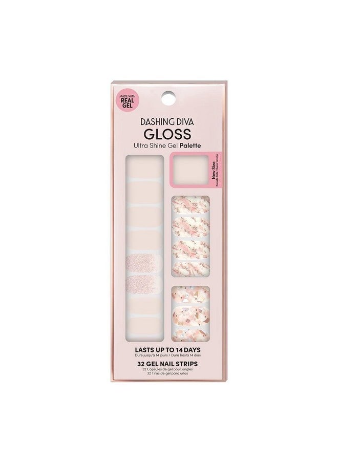 DASHING DIVA Gloss Ultra Shine Gel Nail Strips 34 Strips & Nail File (Crystal Clear)  - Image 2
