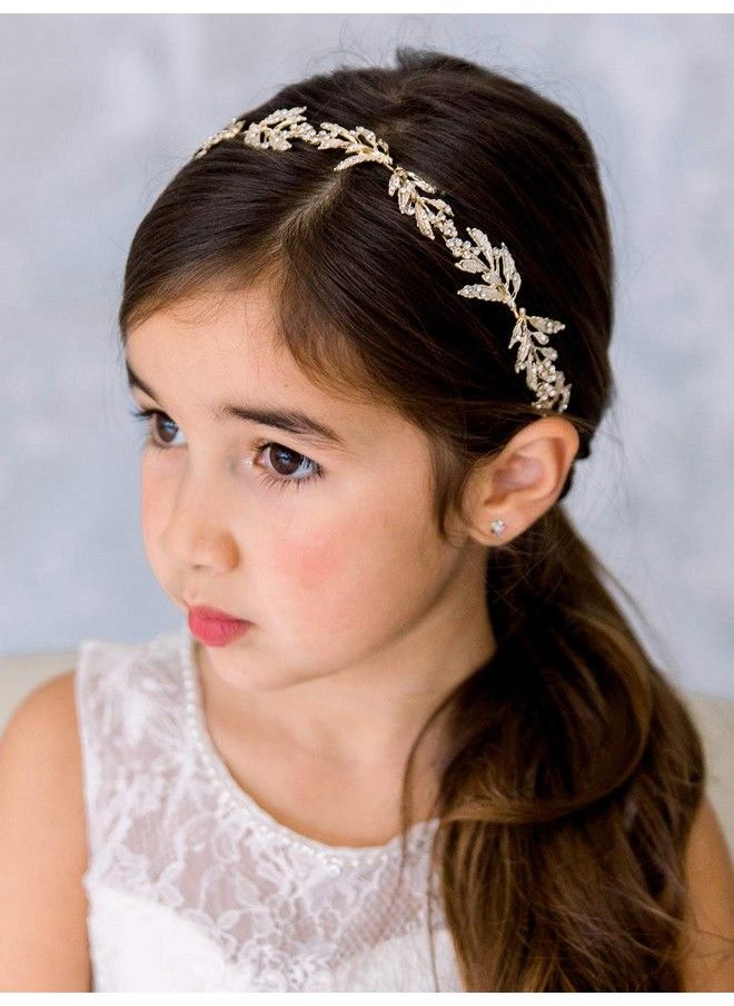 SWEETV Flower Girl Headpiece For Wedding Headband Princess Hair Accessories Little Girls Toddler Kids Crystal Hair Bands For Birthday Party Photography  - Image 4