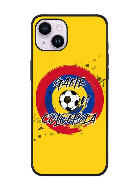 Rugged Black edge case for Apple iPhone 14 Plus Slim fit Soft Case Flexible Rubber Edges Anti Drop TPU Gel Thin Cover - Game on Colombia