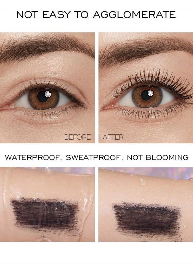 O.TWO.O Mascara High grade White Embossed Leather Long Lasting Curling Mascara  - Image 4