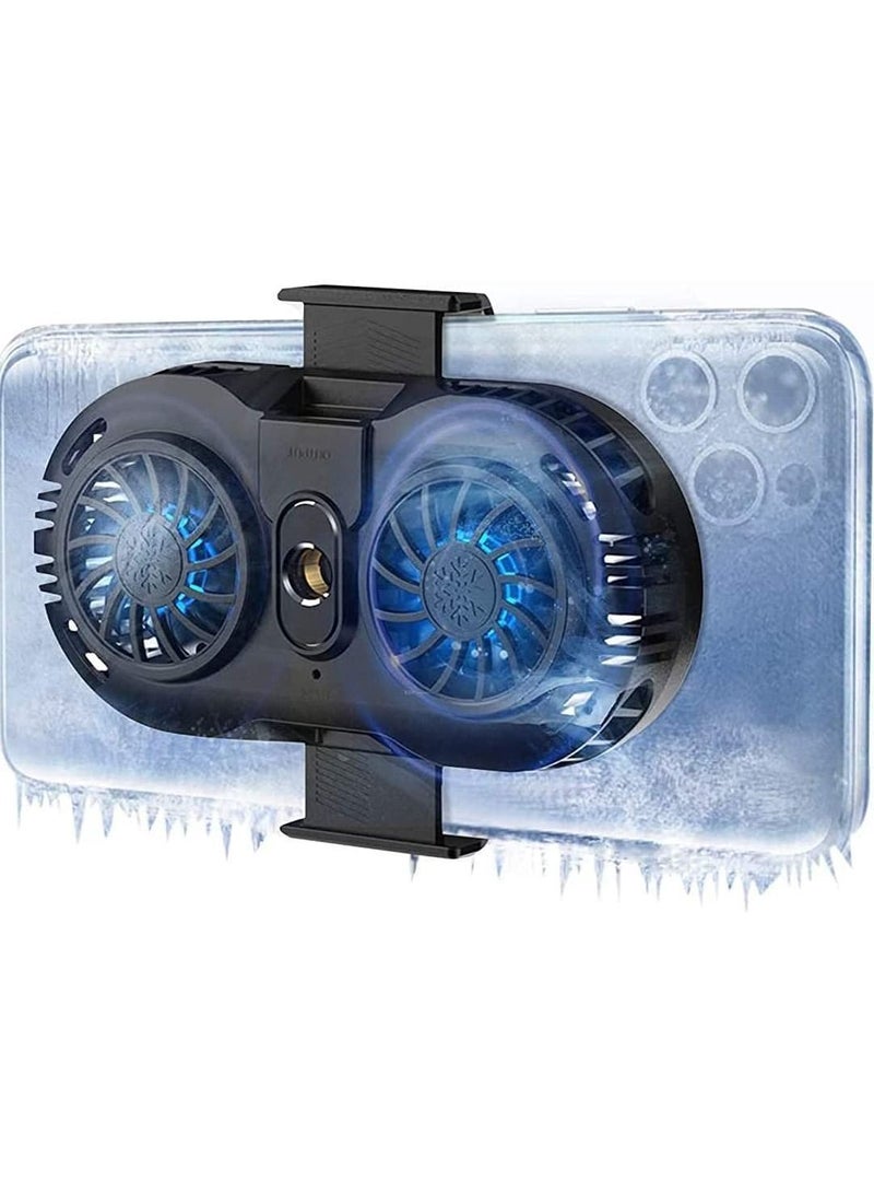 Phone Cooler Fan Game Pad Holder Radiator with Dual Semiconductor Cooling Chip, Cellphone USB Case for Mobile Gaming, TikTok Live Streaming, Car Driving, Outdoor Vlog - Image 1
