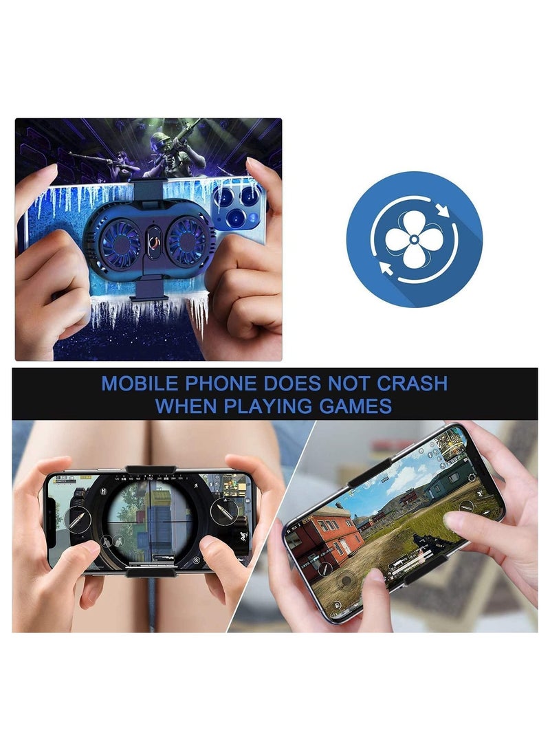 Phone Cooler Fan Game Pad Holder Radiator with Dual Semiconductor Cooling Chip, Cellphone USB Case for Mobile Gaming, TikTok Live Streaming, Car Driving, Outdoor Vlog - Image 4