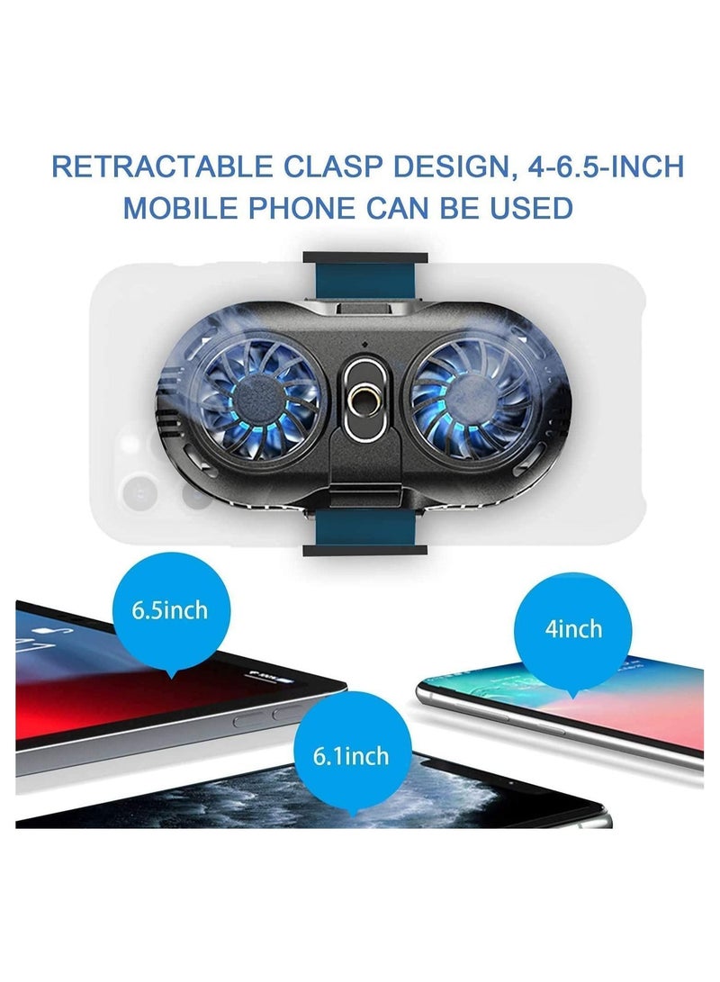 Phone Cooler Fan Game Pad Holder Radiator with Dual Semiconductor Cooling Chip, Cellphone USB Case for Mobile Gaming, TikTok Live Streaming, Car Driving, Outdoor Vlog - Image 2