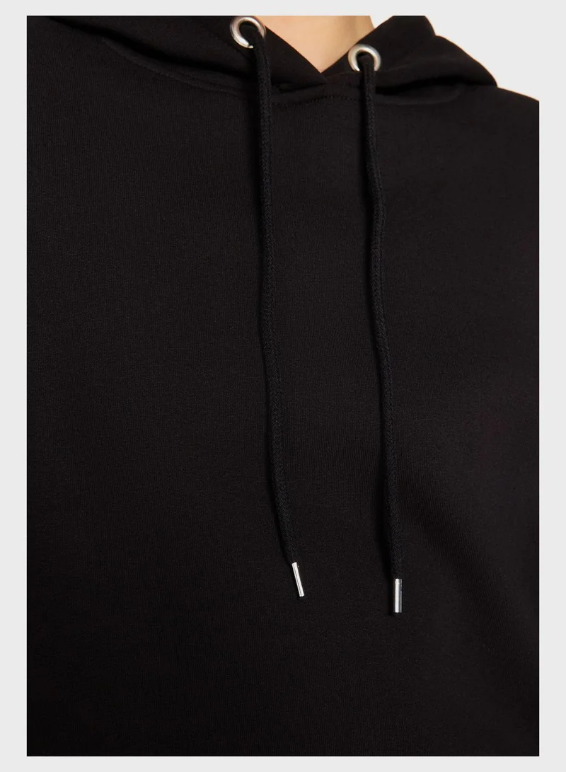 trendyol Drawstring Knitted Hoodie