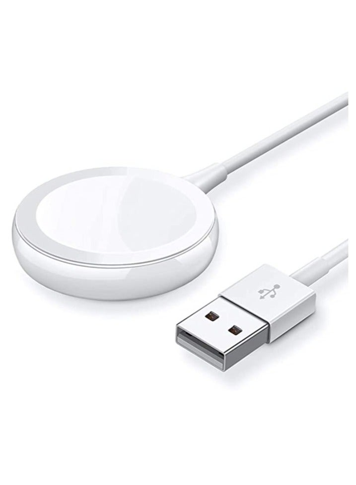 Phone Planet HRX - Updated Version Certified Magnetic Wireless Portable Watch Charger Charging Cable Charger Charging Cable Cord Compatible For Apple Watch Series (6/5/4/3/2/1) - White - Image 1