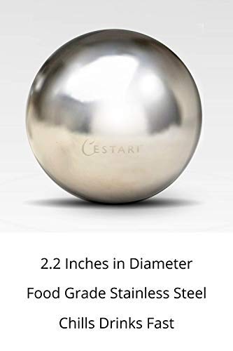 Cestari Whiskey Ball - Reusable Stainless Steel Ice Spheres - Chill Your Scotch, Vodka, Wine - Ice Cube Metal Whiskey Stones - Drink Coolers Gift - Set of 2 - Image 2