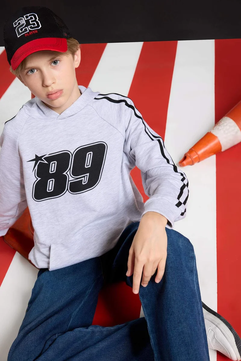 ديفاكتو Boy Printed Hoodie