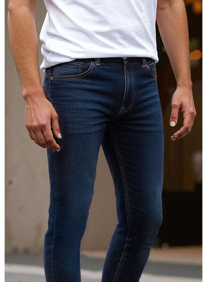 Lee Cooper Lee Cooper Slim Fit Jeans with Button Closure and Pockets