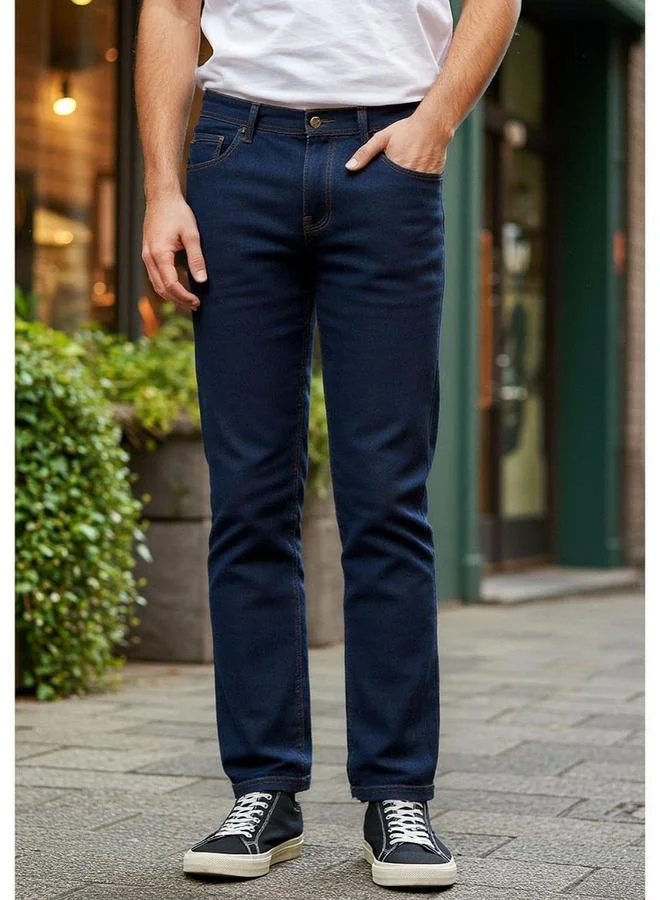 Lee Cooper Slim Fit Jeans with Button Closure and Pockets