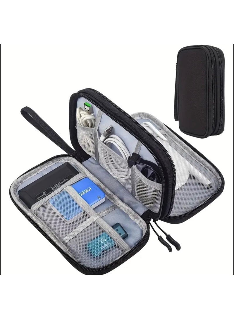 Multi-Compartment Electronics Travel Organizer Pouch - Image 1