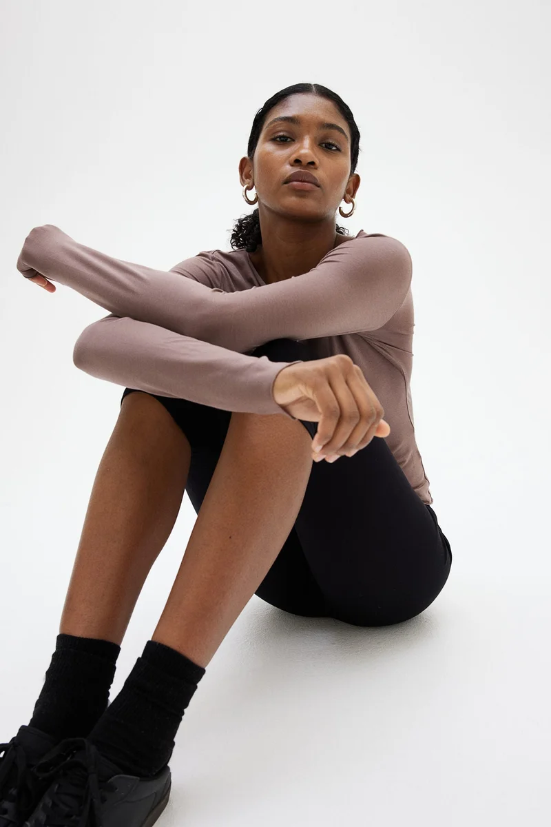 H&M Sheer Jersey Top