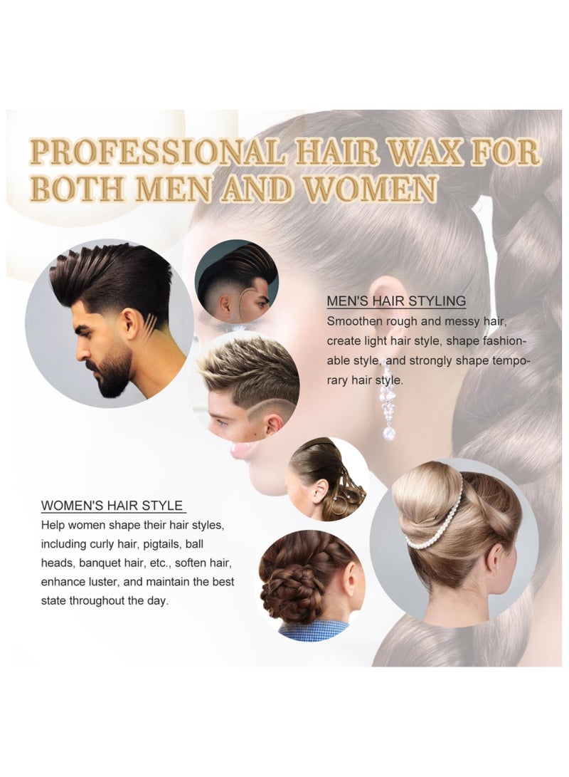 Zikra عصا شمع الشعر الصغيرة، عصا شمع التصفيف، عصا شعر للتحكم في الشعر المتطاير، عصا شمع الشعر للتحكم في الحواف، مضادة للتجاعيد، غير دهنية، عصا بومادة تصفيف الشعر غير دهنية للشعر المتطاير، 15غ (بني) - Image 2