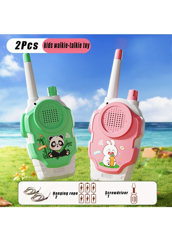 هالامودو قائمة المنتجات ذات الصلة باندا / أرنب حلو محاكاة Walkie Talkies للأطفال 2 حزمة ，لعب 4-12 سنة من العمر الأولاد أو البنات , داخلي في الهواء الطلق 50m نطاق مقبض حجم الصوت واضح الصوت , هدايا عيد الميلاد للأولاد والبنات 5-8 سنة - Image 4