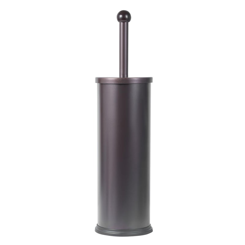 HUJI Rust Resistant Bronze Toilet Brush Holder with Lid Perfect Bathroom Bowl Cleaning Set Gift for House Warming or College Dorms Accessories 1 Bronze Toilet Brush