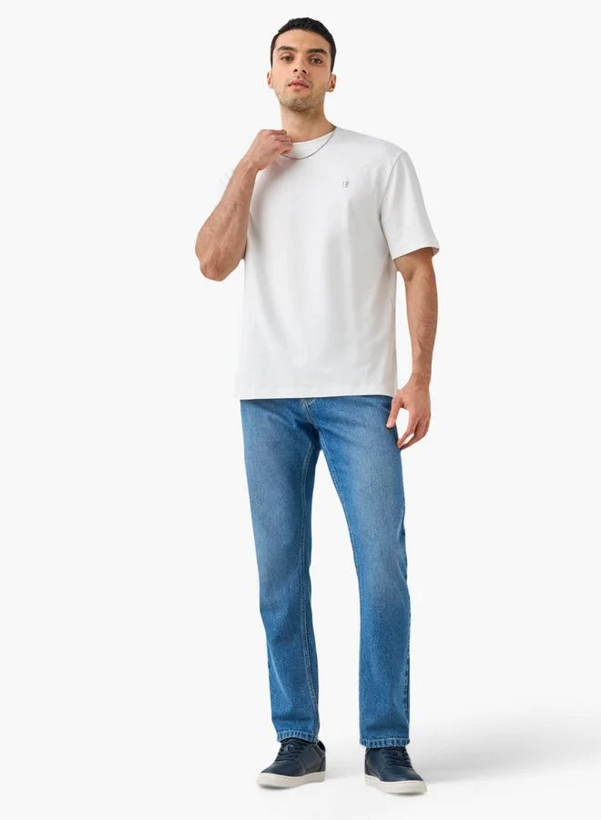 إمبيرور تيشيرت بياقة مستديرة وأكمام قصيرة وطبعات شعار من إمبيرور