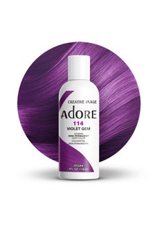 Adore Semi Permanent Hair Color Vegan And Crueltyfree Hair Dye 4 Fl Oz 114 Violet Gem (Pack Of 1)  - Image 2