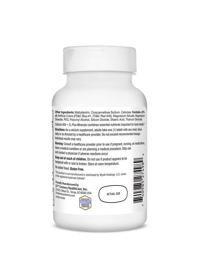 21st CENTURY - Calcium 600 Plus D Plus Minerals Caplets, 120Count (27498) - Image 1
